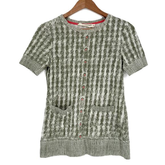 Anthropologie Pilcro Contrary to Winter Tee Womens Small Cable Knit Print - Picture 5 of 13